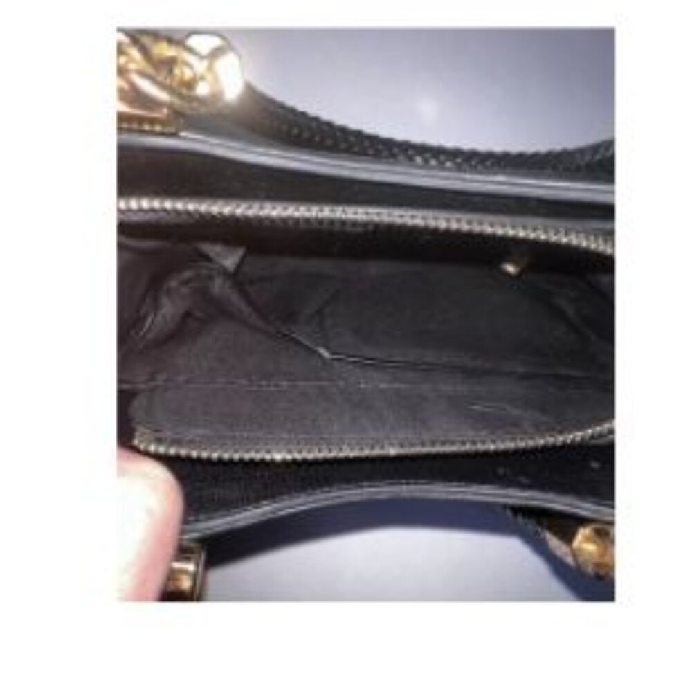 Bebe Los Angeles Purse Tote Small 7" x 9" Faux Leather With Pouch Embossed Brown - Picture 3 of 6